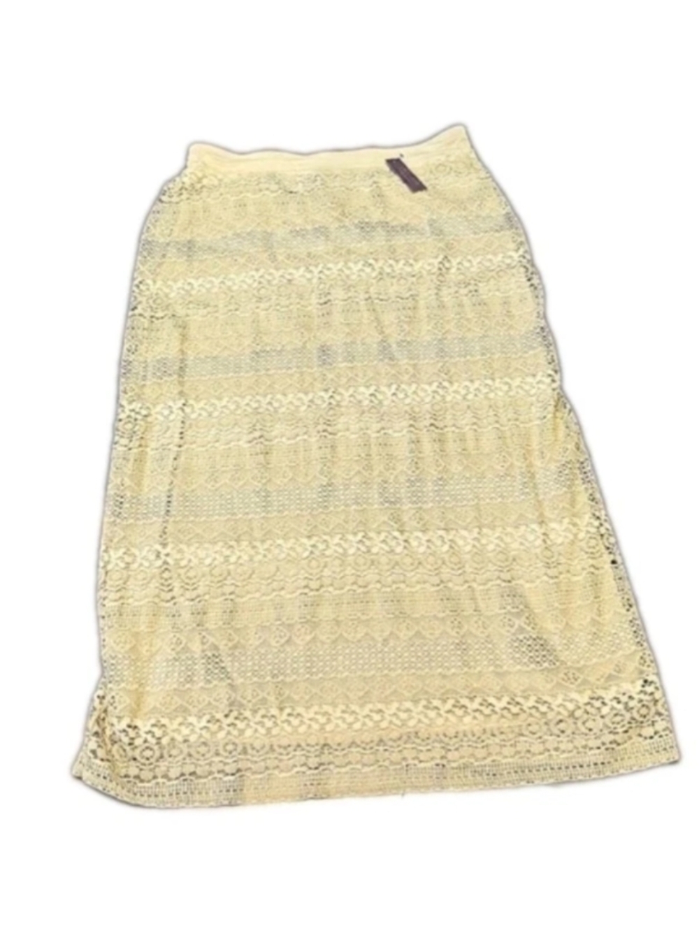 Lane Bryant Long Maxi lace pencil skirt 14/16 tan
